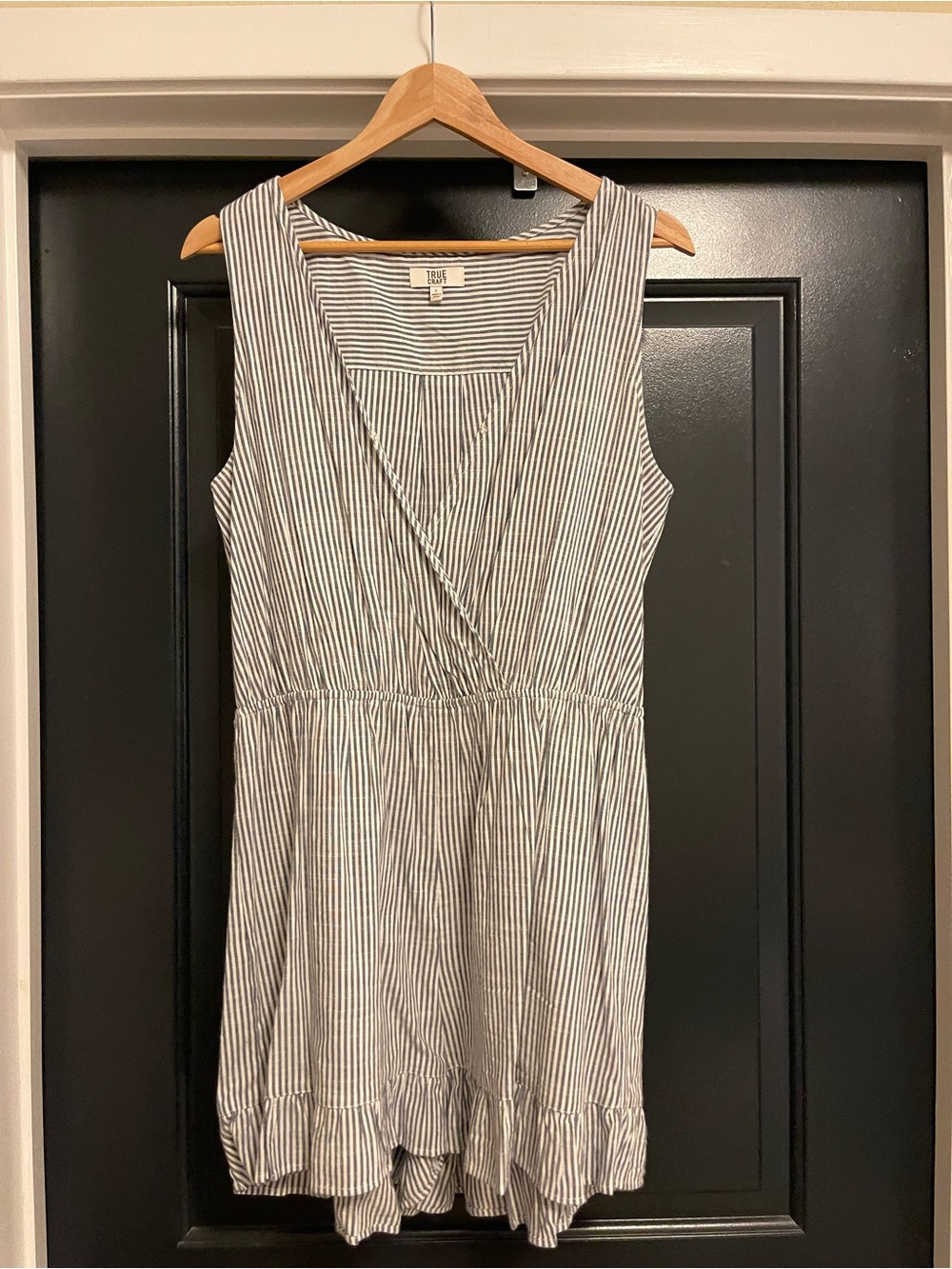 True Craft Navy and White Striped Sleeveless Romper